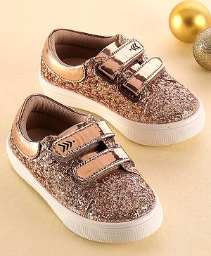 Pine Kids Velcro Closure Casual Shoes - Golden