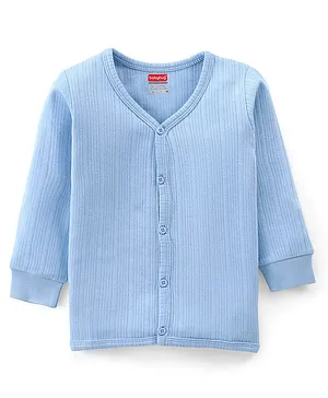 Babyhug Full Sleeves Solid Thermal Vest - Blue