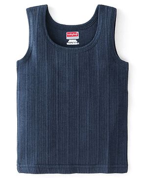 Babyhug Sleeveless Thermal Vest Solid Colour - Blue