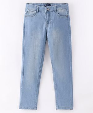 Pine Kids Ankle Length Washed Jeans - Ice Blue
