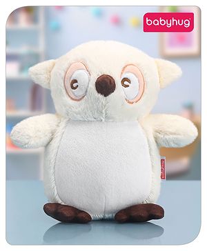 Babyhug Owl Soft Toy Cream- Height 31 cm