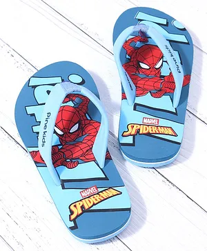 Pine Kids Slip On Style Flip Flops Spider Man Print - Blue