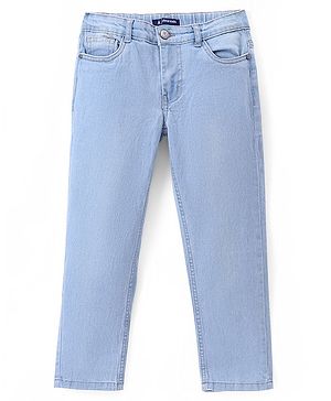 Pine Kids Denim Full Length Adjustable Elasticated Slim Fit Jeans - Ice Blue
