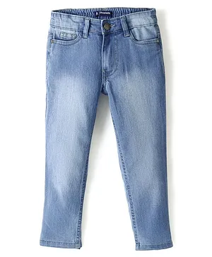 Pine Kids Denim Full Length Adjustable Elasticated Slim Fit Jeans - Ice Blue