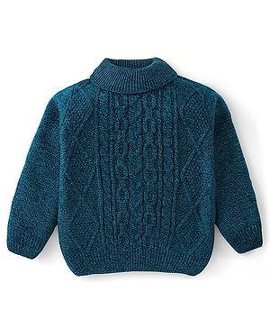 Babyhug Cable Knit Pullover - Navy