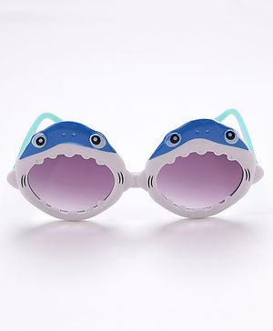Babyhug Sunglasses Free Size Whale Design -White & Blue