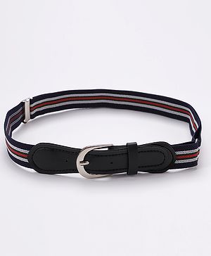 Pine Kids Free Size Striped Belt - Navy Blue