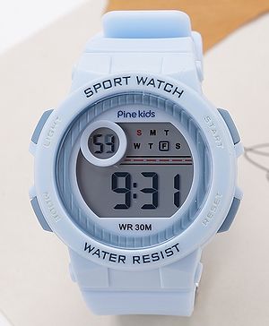 Pine Kids  Free Size Digital Watch - Light Blue