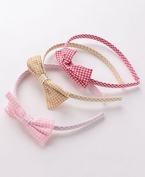 Babyhug Free Size Hair Bands Pack of 3 - Pink