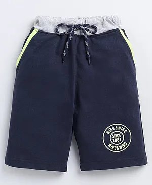TOONYPORT Placement Printed Shorts  - Navy Blue