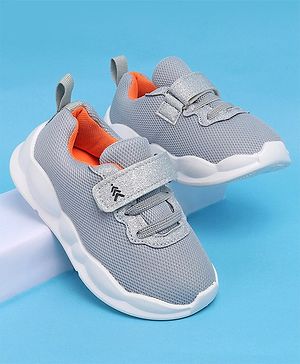 Pine Kids Glittery Detailing Velcro Closure Causal Shoes - Grey