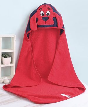 Babyhug Terry Woven Towel with Hood L 76 X B 76 cm - Red