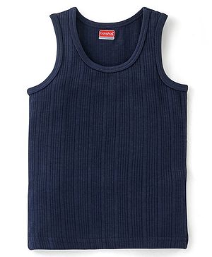 Babyhug Sleeveless Solid Thermal Vest - Blue