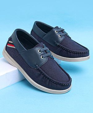 Pine Kids Slip On Color Block Casual Loafer Shoes - Blue