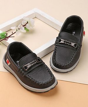 Cute Walk by Babyhug Slip On Formal Shoes - Black