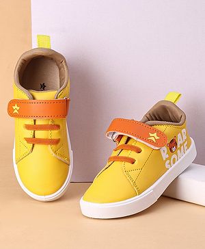 Cute Walk by Babyhug Casual Shoes with Velcro Closure Tiger Print - Yellow