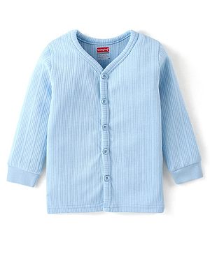 Babyhug Full Sleeves Solid Colour Thermal Vest - Blue