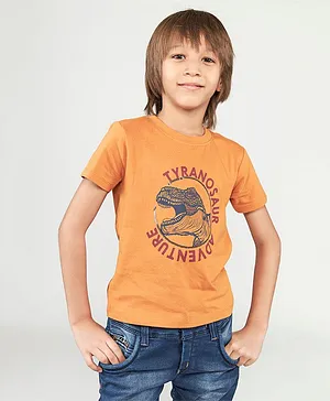 Harbour9 Half Sleeves Adventure Tee - Orange