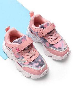Cute Walk by Babyhug Sneakers With Velcro Closure Solid - Pink