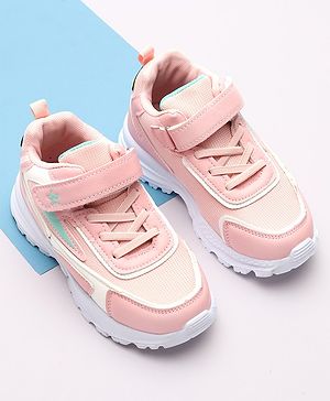 Cute Walk by Babyhug Sneakers With Velcro Closure Solid - Pink