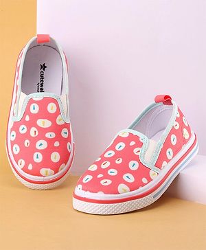Cute Walk by Babyhug Printed Casual Slip On Shoes - Pink