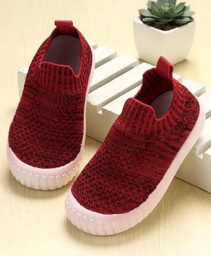 KIDLINGSS Perforated Slip On Shoes - Red