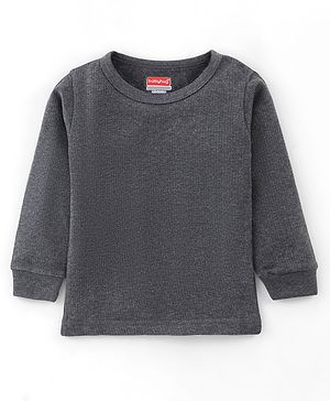 Babyhug Full Sleeves Thermal Vest - Dark Grey