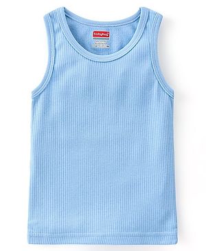 Babyhug Sleeveless Solid Thermal Sando - Blue