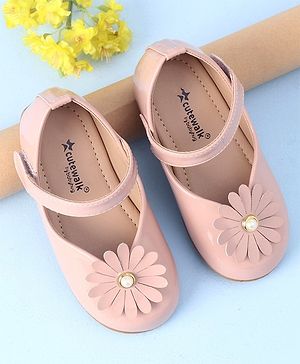 Cute Walk By Babyhug Bellies with Velcro Closure Floral Applique - Pink