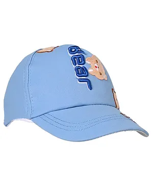 Kid-O-World Bear Patch Detailed & Embroidered Cap - Light Blue