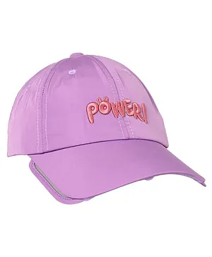 Kid-O-World Power Text Embroidered Cap - Purple