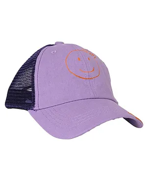 Kid-O-World Smiley Face Mesh Cap - Purple