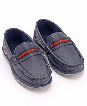 Cute Walk by Babyhug Formal & Party Wear Slip On Loafers - Navy Blue