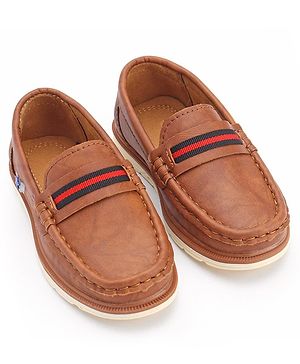 Cute Walk by Babyhug Formal & Party Wear Slip On Loafers - Brown