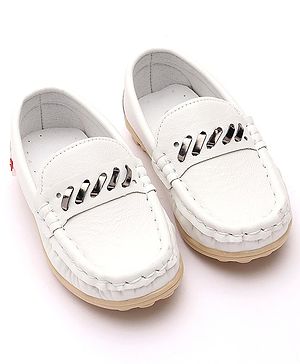 Cute Walk by Babyhug Slip On Party Wear Shoes - White