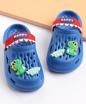 Cute Walk by Babyhug Slip on Clogs with Back Strap Croc Appplique - Blue