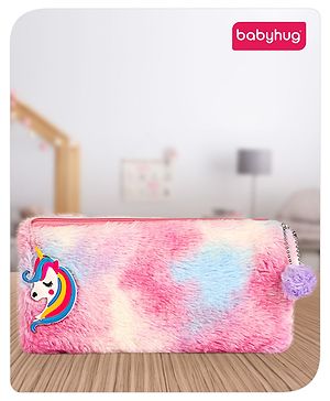 Babyhug Unicorn Pencil Pouch -Multicolor