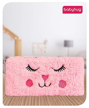 Babyhug Cat Pencil Pouch - Pink