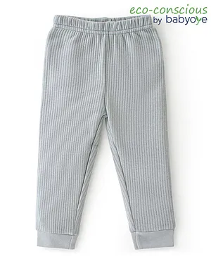 Babyoye Cotton Modal Full Length Solid Colour Thermal Pant - Grey