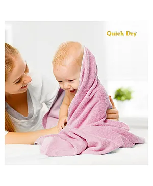 Quick Dry Terry Bath Towel  L 60 x B 90 cm - Pink