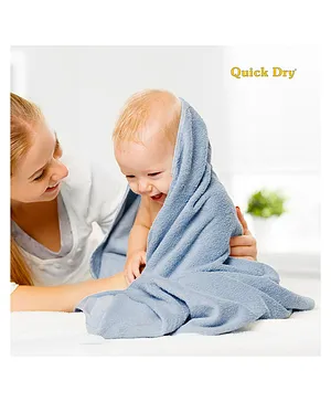 Quick Dry Terry Bath Towel L 60 x B 90 cm - Sky Blue