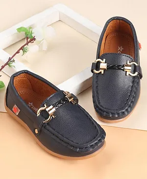 Cute Walk by Babyhug Slip Ons Party Wear Shoes - Navy Blue