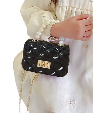 Babymoon Kids Jelly Sling Purse Fashion Handbag  Black