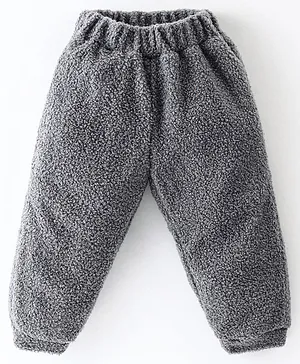 Kookie Kids Full Length Fleece & Thermal Pant Solid Color - Grey