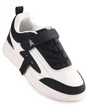 Pine Kids Sneakers  with Velco Closure - Black & White