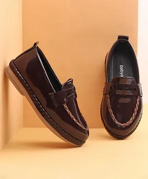 Babyoye Slip on Style Formal Shoes -  Brown