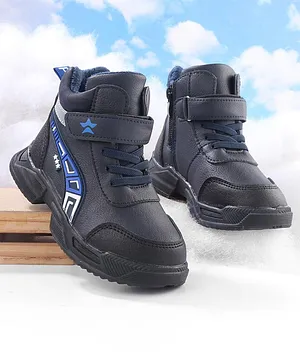 Cute Walk by Babyhug Velcro Closure Winter Boots - Blue