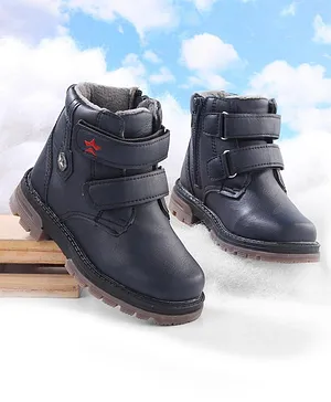 Cute Walk by Babyhug Winter Boots with Lace up Closure - Black