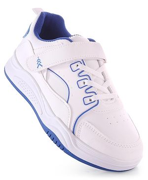 Pine Kids Velcro Closure Sneakers - White & Blue