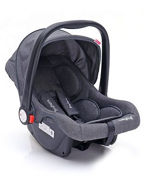 Babyhug Amber Ace Car Seat Cum Carry Cot With Mosquito Net with 1 Year Warranty - Grey| Rocker & Feeding Chair| Adjustable Handle Position| Safety Harness| Removable Canopy & Mosquito Net| Soft Padded Cushion| Removable & Washable Seat Cover